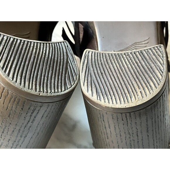 Dansko Brown Leather Mules with Fringe - Picture 9 of 10